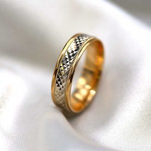 10 K Gold wedding Band 6mm , white gold, yellow gold, rose gold, engagement